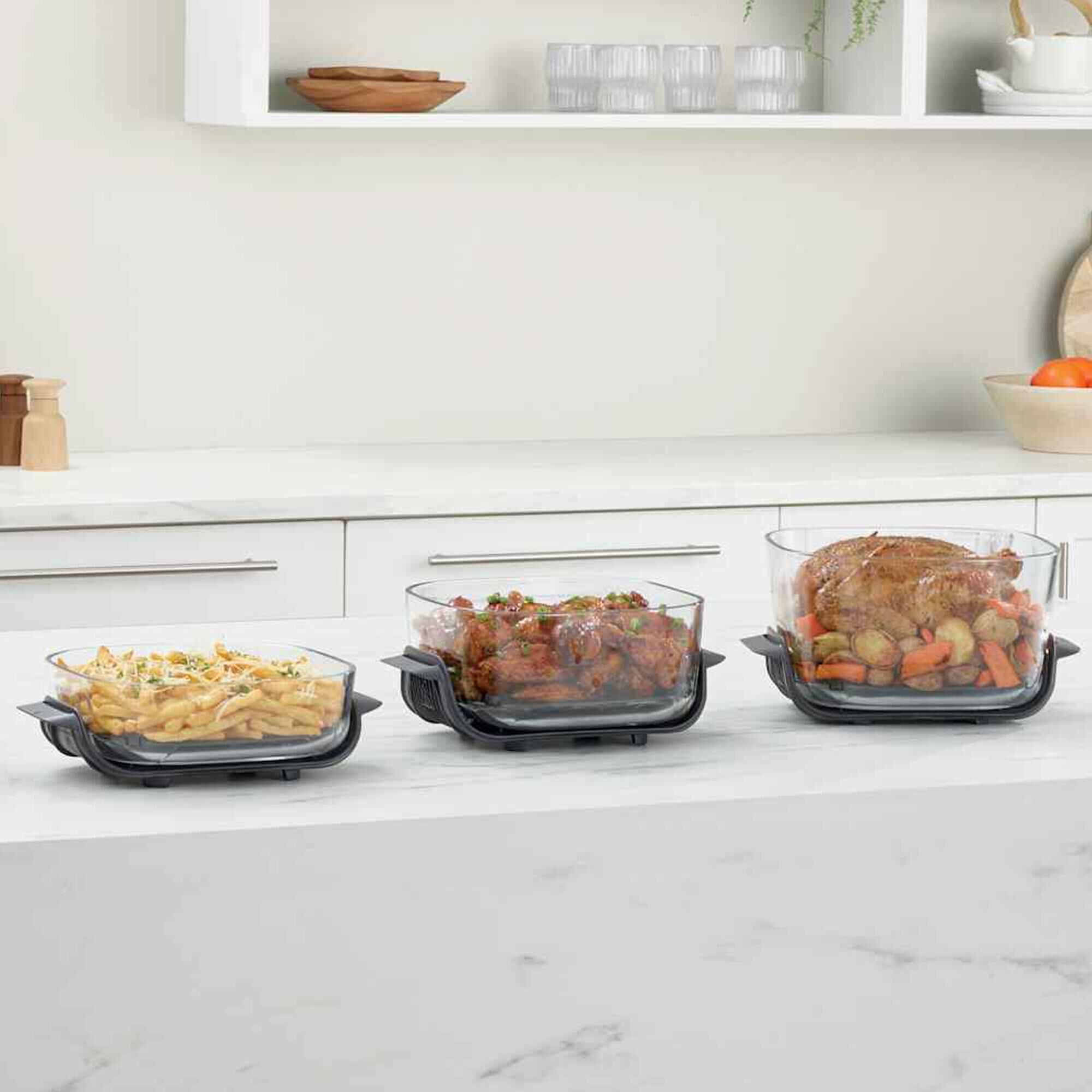 Ninja Crispi Pro 6-in-1 Countertop Glass Air Fryer in Ash Gray