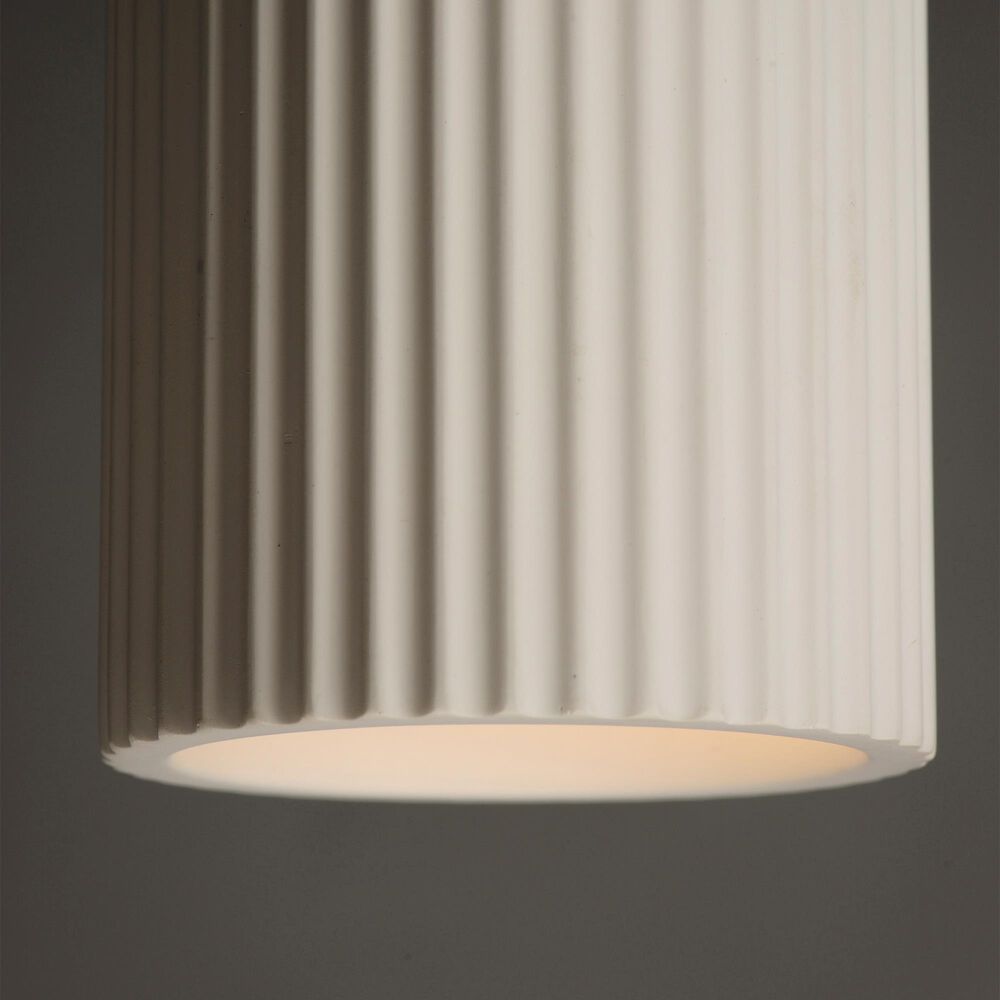 ET2 Pleat 1-Light LED Plaster Pendant in Matte Black, , large