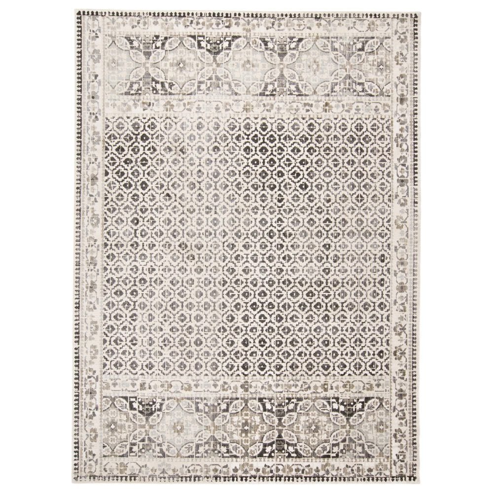 Feizy Kano 7"10" x 11" Gray and Ivory Area Rug, , large