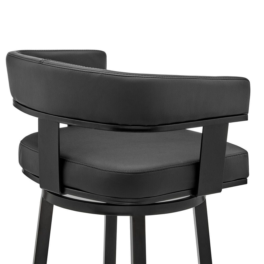 Armen Living Cohen 26&quot; Swivel Counter Stool in Black, , large
