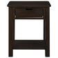 HOMLUX 20" End Table with Drawer in Dark Brown, , large