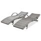 HOMLUX Outdoor Chaise Lounge in Grey (Set of 2), , large