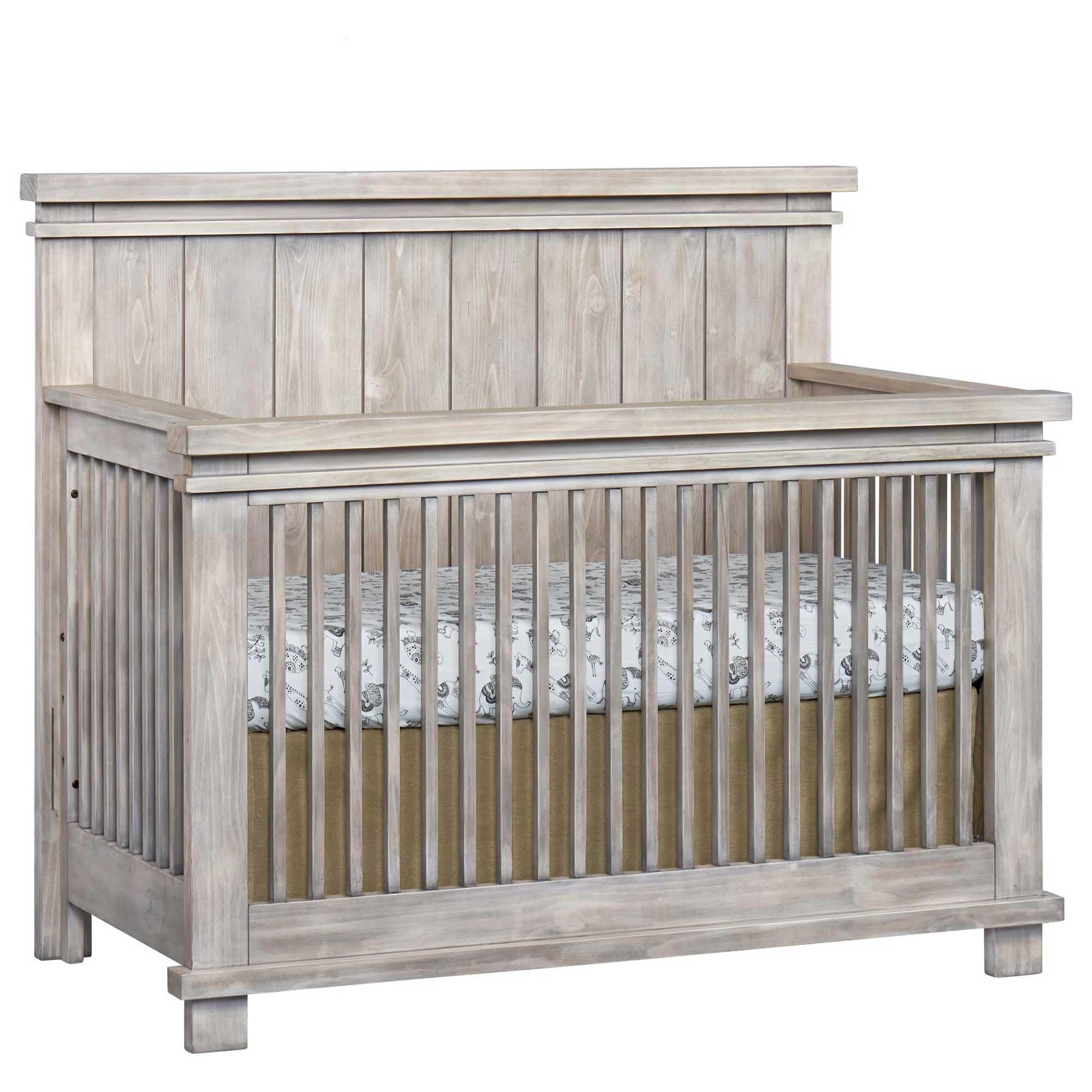 Oxford Baby Hampton 4 In 1 Convertible Crib in Stone Wash NFM