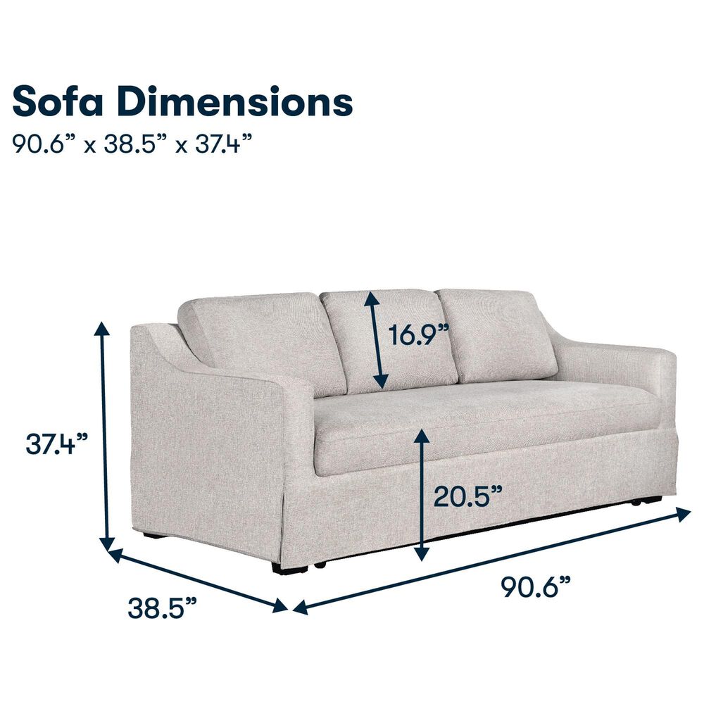 Lifestyle Solutions Haddington Stationary Sleeper Sofa in Linen, , large