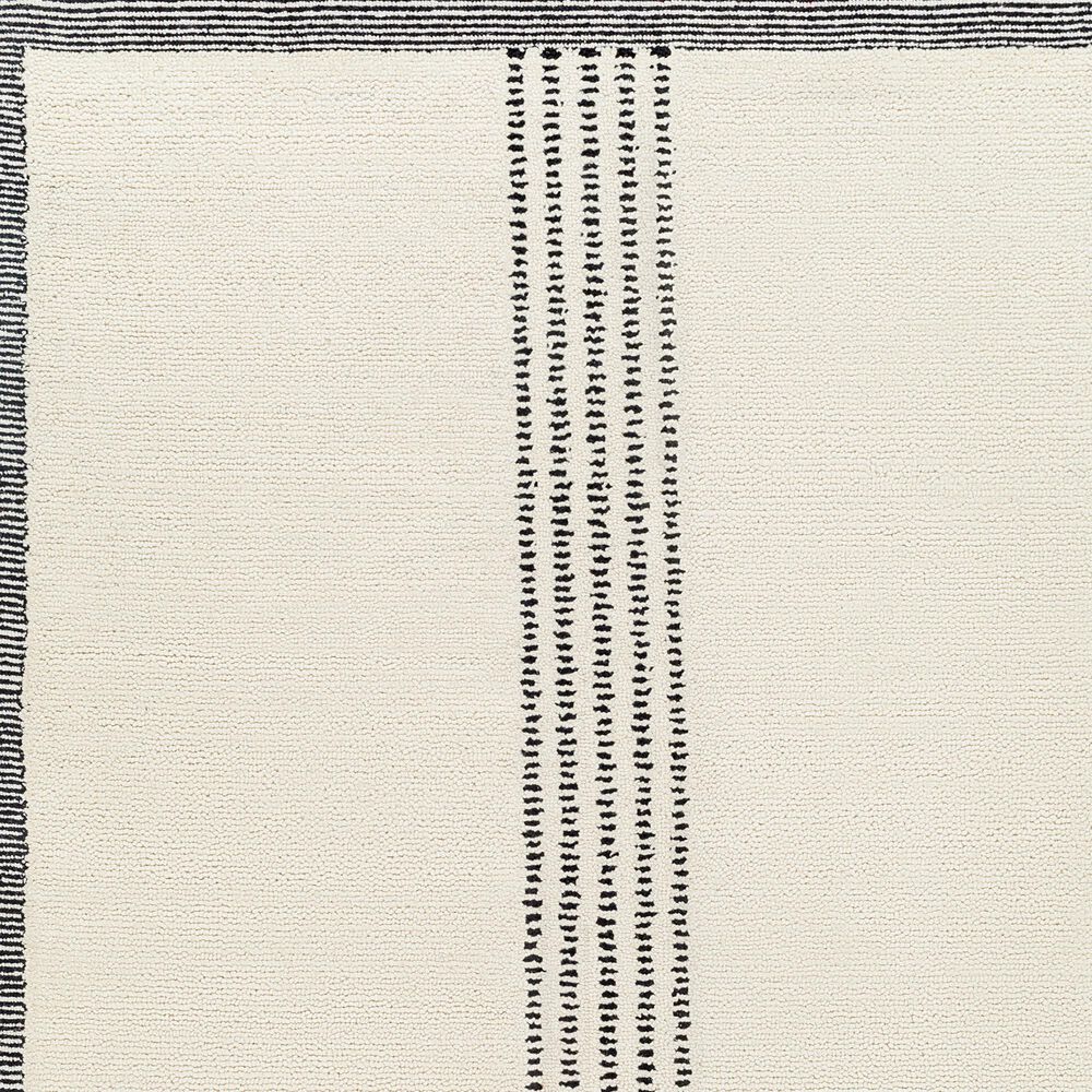 Surya Brook Solid 2&#39; x 3&#39; Black and Butter Area Rug, , large