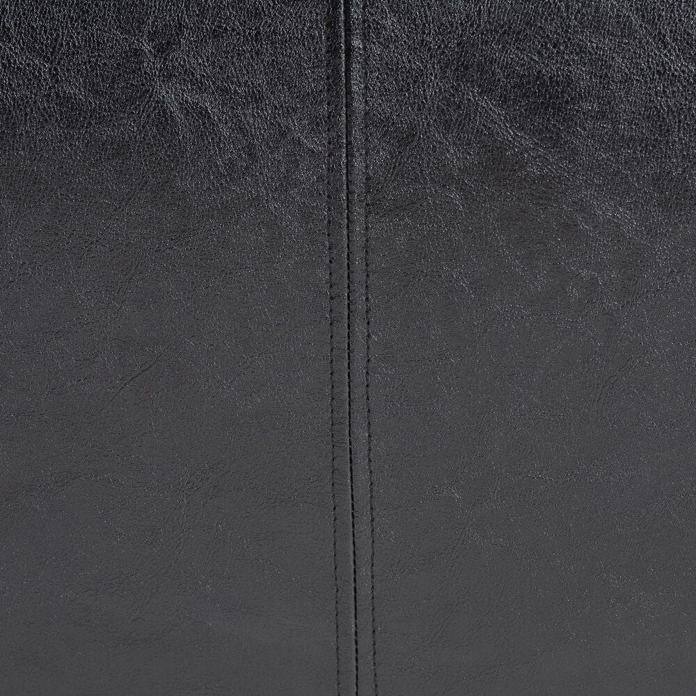 Baxton Studio Dennehy Storage Ottoman in Black, , large