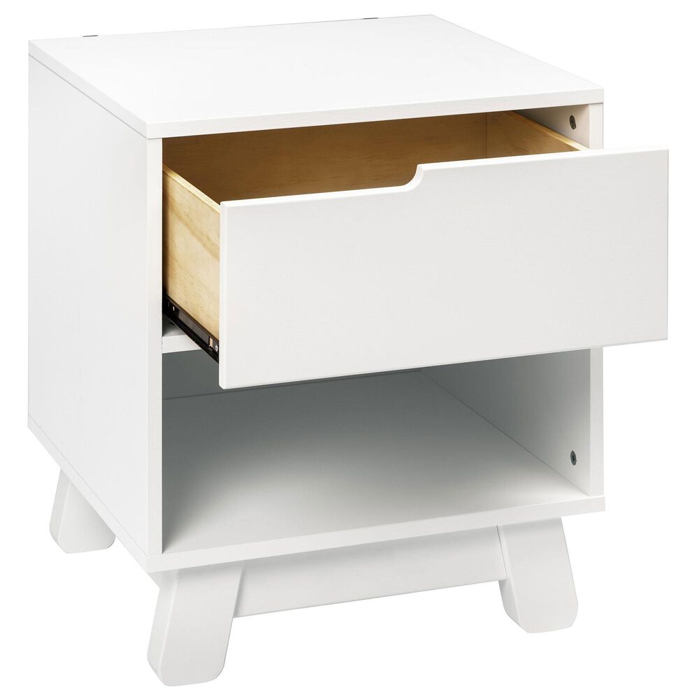 Babyletto Hudson 1 Drawer Nightstand with USB Port in White, , large