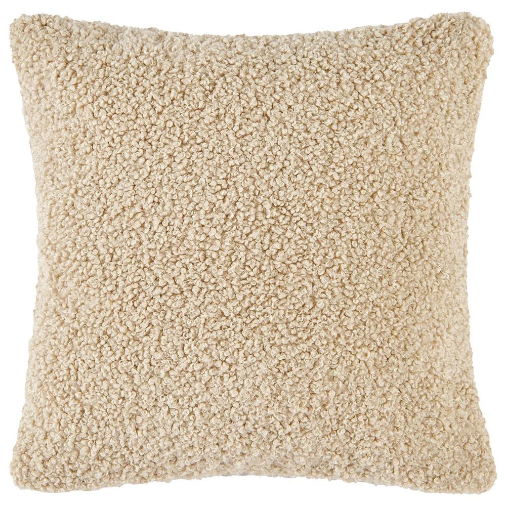 HiEnd Accents Teddy 18" x 18" Throw Pillow in Cream, , large