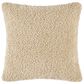 HiEnd Accents Teddy 18" x 18" Throw Pillow in Cream, , large