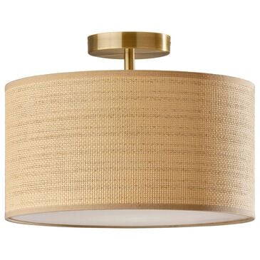 Adesso Harvest 1-Light Flush Mount in Antique Brass, , large