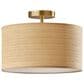 Adesso Harvest 1-Light Flush Mount in Antique Brass, , large