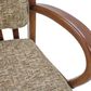 CHROMCRAFT Dining Arm Chair in Noriko Earth Upholstery and Walnut Finish, , large