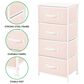 mDesign 4-Drawer Tall Dresser with Fabric Drawers in Pink, , large