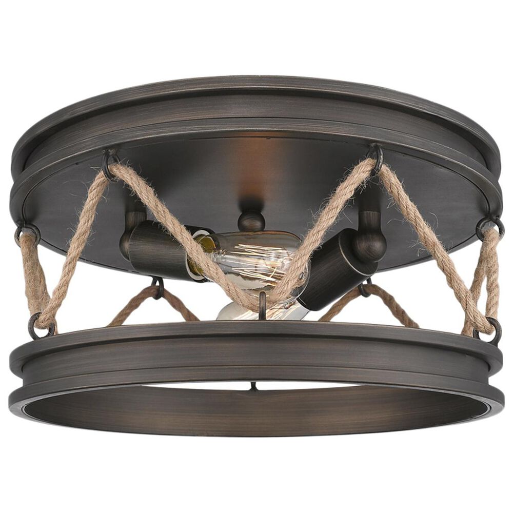 Golden Lighting Chatham Flush Mount in Gunmetal Bronze, , large