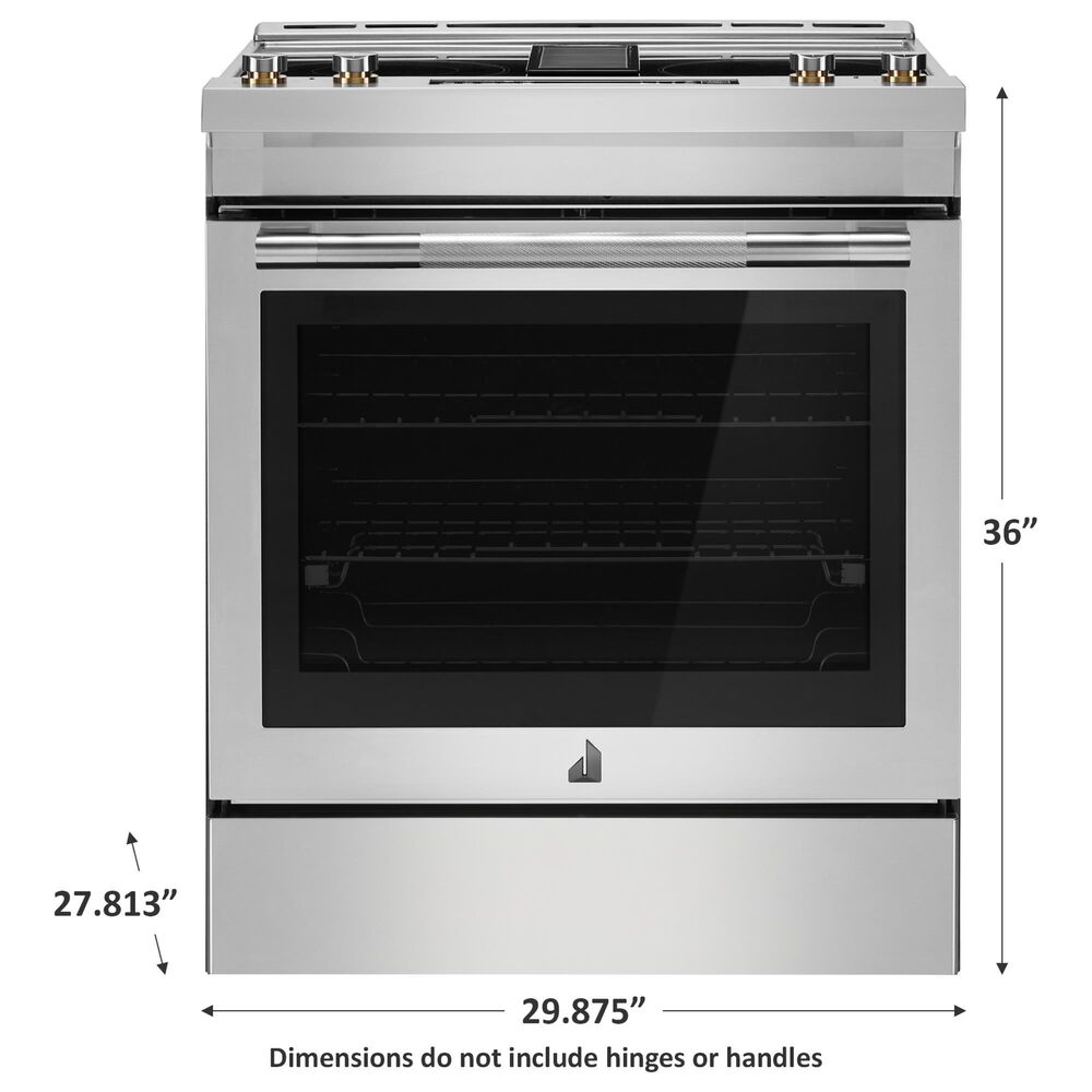 JennAir 6.2 Cu. Ft. Rise 30&quot; Electric Downdraft Slide-In Range in Stainless Steel and Black, , large