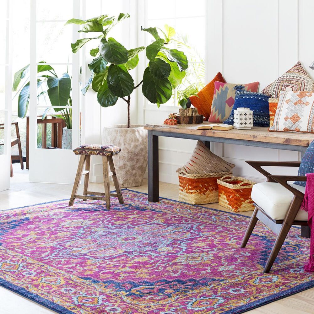 Surya Harput HAP-1009 3&#39;10&quot; x 5&#39;7&quot; Garnet, Blue and Saffron Area Rug, , large