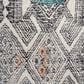 Feizy Arazad 8" Round Black and Tangerine Area Rug, , large