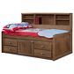 Rusticvale Twin Day Bed with Trundle and Door in Chestnut, , large