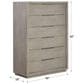 Urban Home Oxford 6-Drawer Chest in Mineral, , large