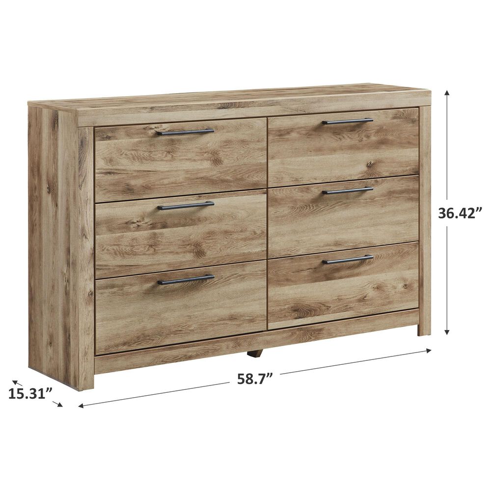 Ashley Hyanna 6-Drawer Dresser in Golden Rustic, , large