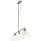 Golden Lighting Duncan 3-Light Pendant with Matte White Shade in Aged Brass, , large