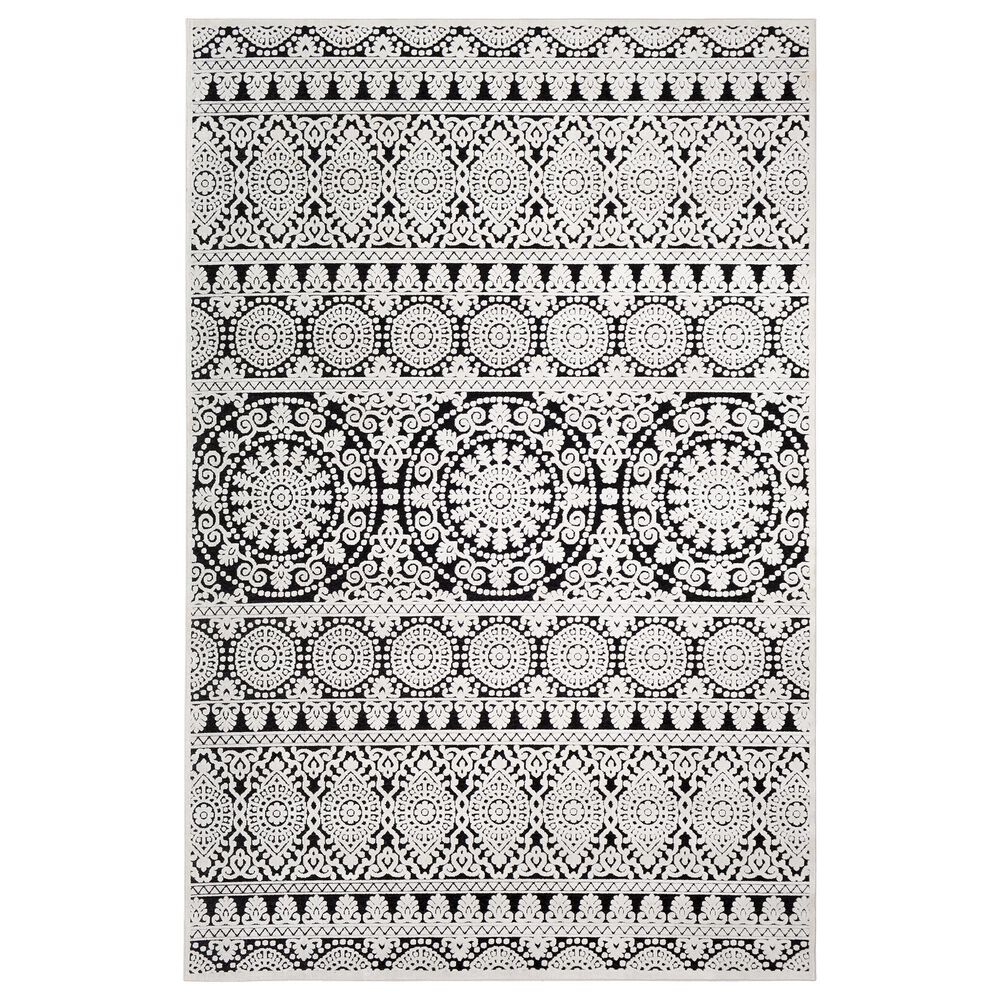Surya Dantel DTL-2316 7"9" x 10"3" Silver Gray, Black and Taupe Area Rug, , large