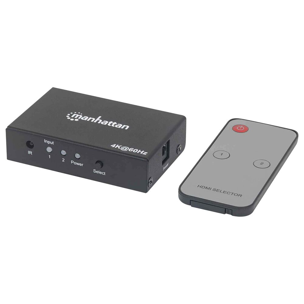 Manhattan 4k 2-Port HDMI Switch in Black, , large