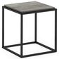 HOMLUX Cube Stackable End Table in French Oak Grey and Black, , large