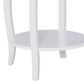 Linon Home Decor Rainbow Round Side Table in White, , large