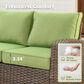 HOMLUX 8-Piece Patio Conversation Set with Fire Pit Table in Green, , large