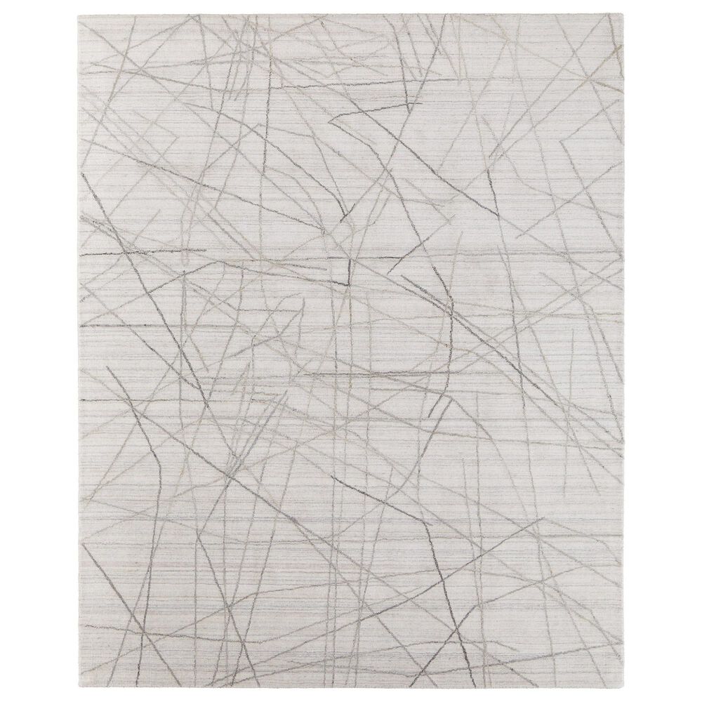 Feizy Whitton 4" x 6" Ivory and Charcoal Area Rug, , large