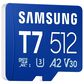 Samsung 512GB T7 UHS-I microSDXC Memory Card in Blue, , large
