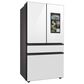 Samsung Bespoke 23 Cu. Ft. 4-Door Counter Depth French Door Refrigerator with Charcoal Glass Family Hub Panel Included  - Additional Panels Sold Separately, , large