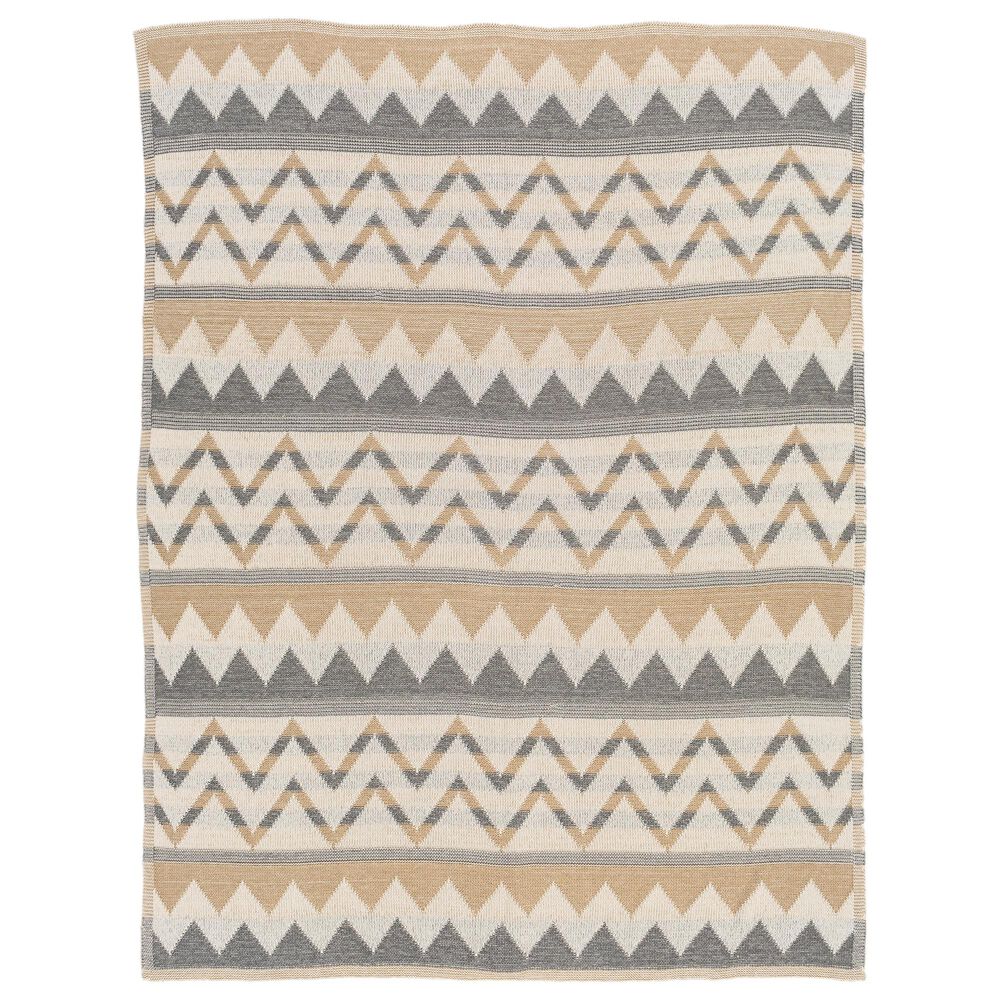 Surya Inc Adara 50" x 70" Throw in Gray and Khaki, , large