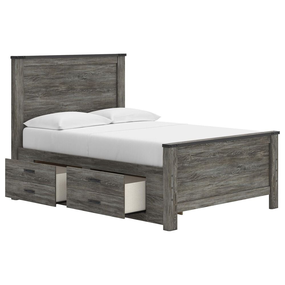 Ashley Frandern Full Platform Bed with Storage in Warm Gray, , large