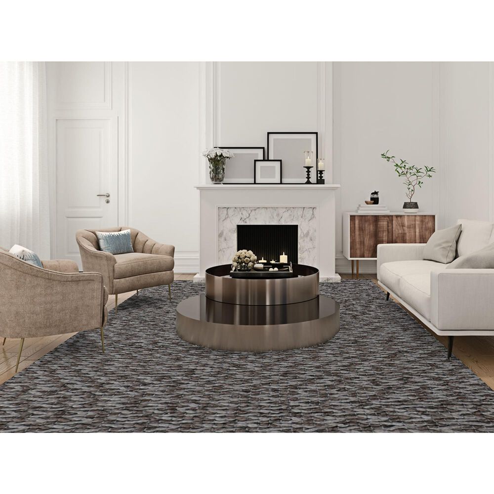 Radici USA Bellissima 010 10&#39; x 14&#39; Charcoal Area Rug, , large