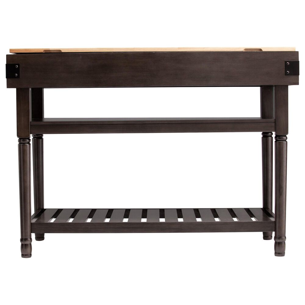 Southern Enterprises Waysmere Kitchen Island in Smoked Ash and Natural, , large