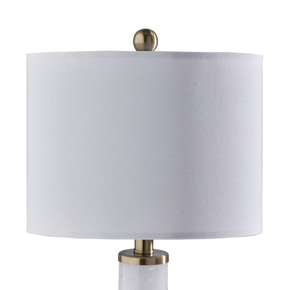 Adesso Grady Table Lamps with USB in Antique Brass and White (Set of 2), , large