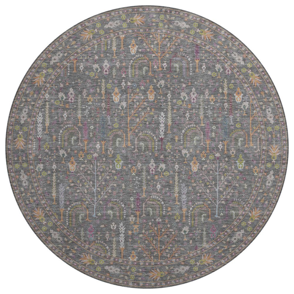 Dalyn Rug Company Hatay HY5 8" Round Gray Area Rug, , large