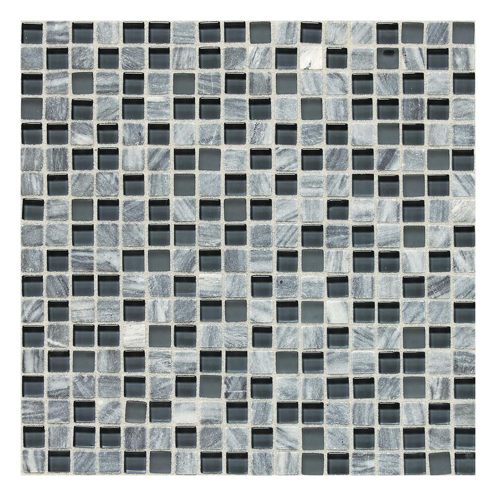 Dal-Tile Stone Radiance 5/8" x 5/8" Slate Mosaic Tile in Glacier Gray Marble, , large