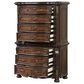 New Heritage Design Bella Note 5-Piece King Sleigh Bedroom Set in Mahogany Brown and Antique Gold, , large