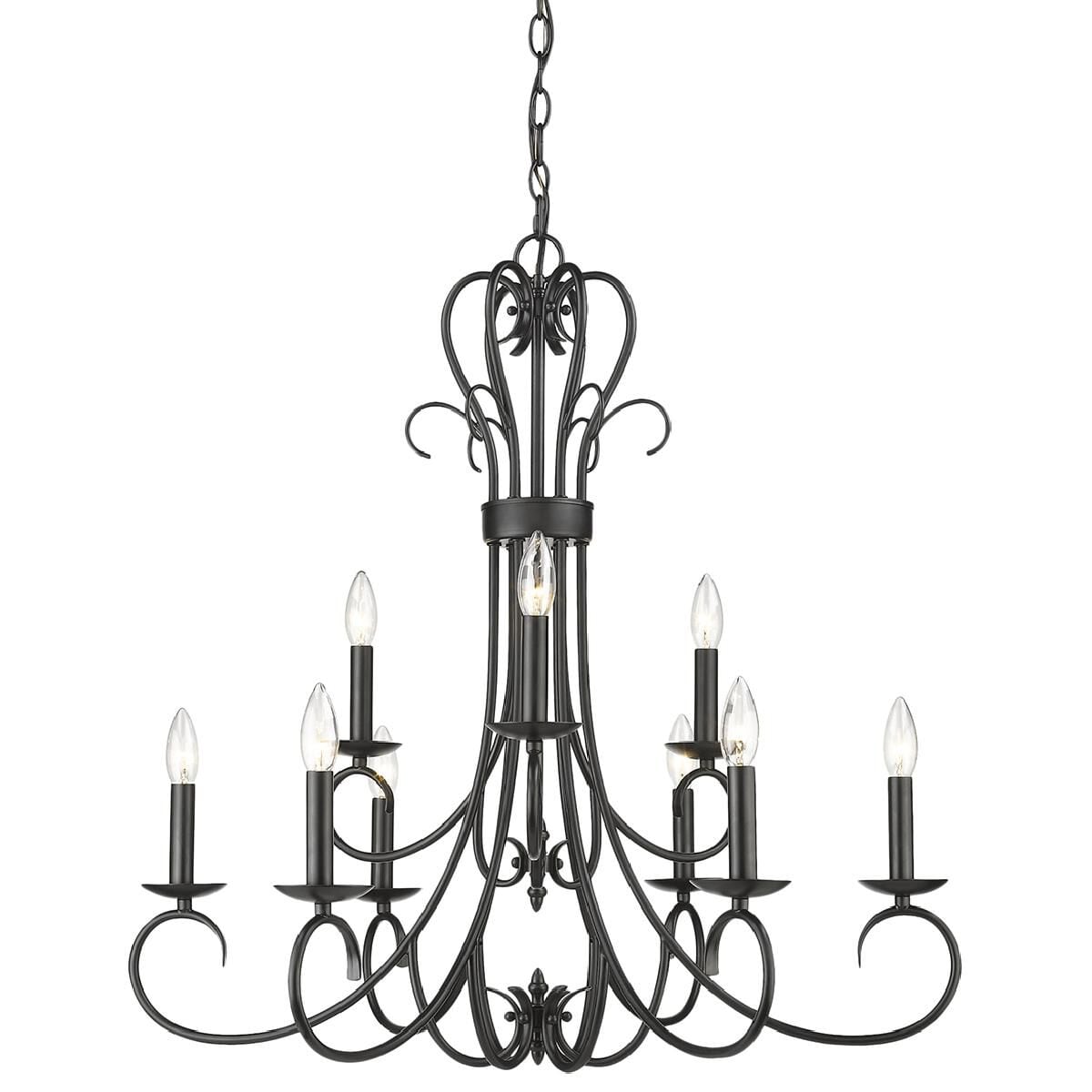 Black candelabra chandelier outlet