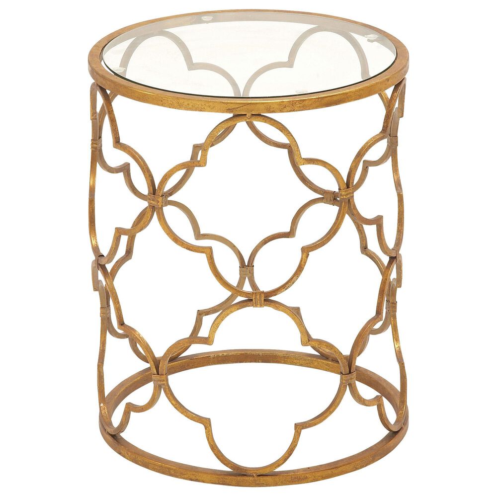 Maple and Jade Accent Table in Gold, , large