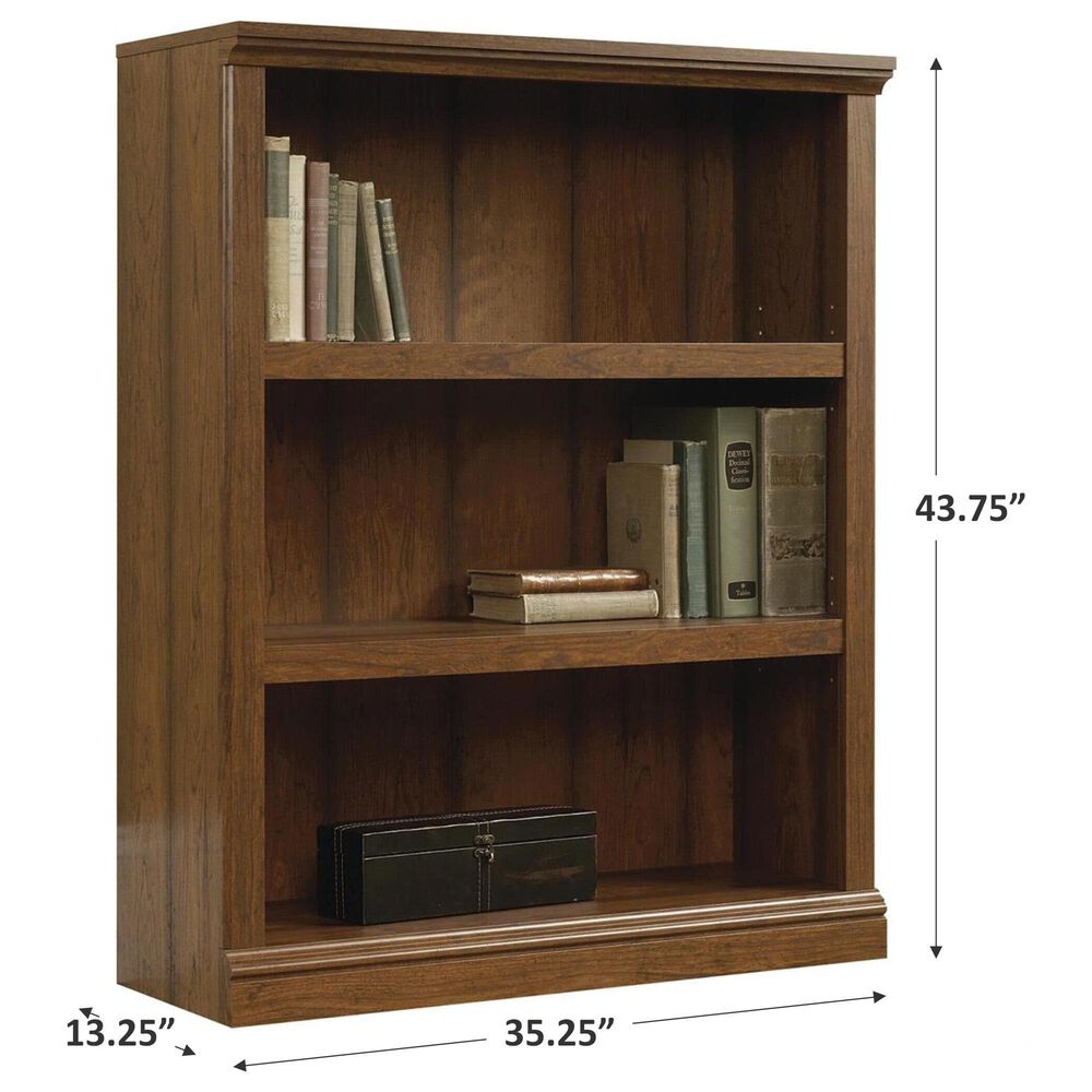 Sauder Select 3 Shelf Bookcase in Washington Cherry, , large