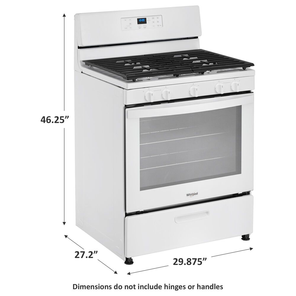 Whirlpool 30&#39;&#39; Manual Clean Gas Range, , large