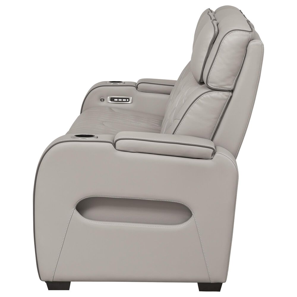 Ashley Boyington Power Reclining Sofa in Gray, , large