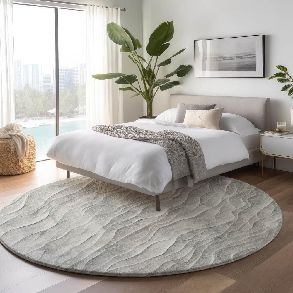 Dalyn Rug Company Pacifica PA1 8&#39; Round Taupe Area Rug, , large