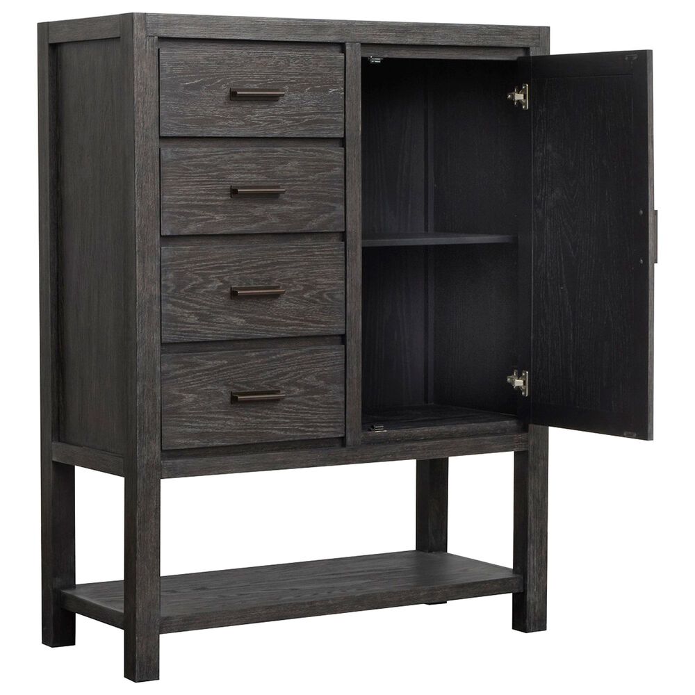 Nicolette Home Plum Creek 4 Drawer Chest with Door in Ravenwood Black, , large