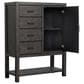 Nicolette Home Plum Creek 4 Drawer Chest with Door in Ravenwood Black, , large