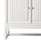 James Martin Vanities Athens 36" Single Bathroom Vanity in Glossy White with 3 cm Ethereal Noctis Quartz Top and Rectangular Sink, , large